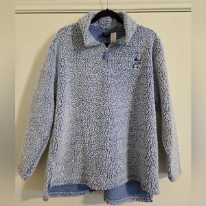 Disney Lilo And Stitch 1/4 Zip Sherpa Pullover